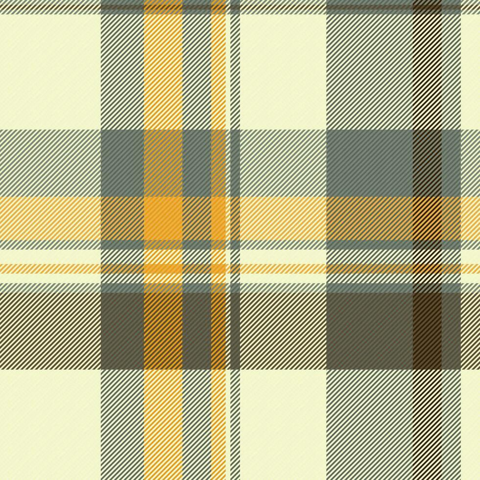 Feminine vector pattern background, ethnic check texture plaid. Deep tartan textile fabric seamless in pastel and light goldenrod yellow colors.
