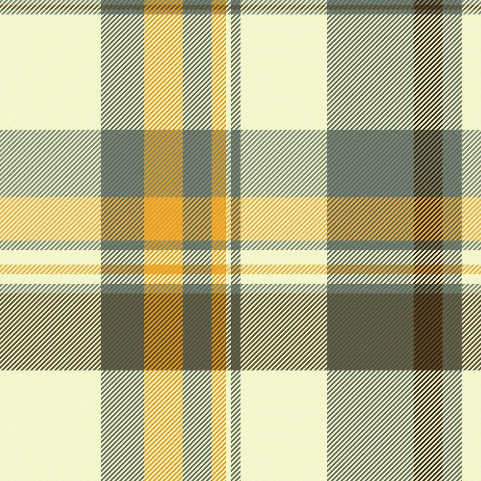 Feminine vector pattern background, ethnic check texture plaid. Deep tartan textile fabric seamless in pastel and light goldenrod yellow colors.