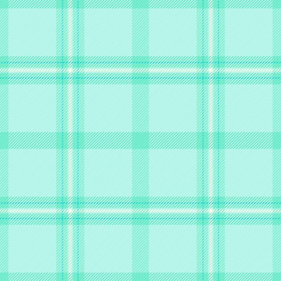 Sixties vector textile plaid, fit seamless background tartan. Picture check fabric pattern texture in light and teal colors.