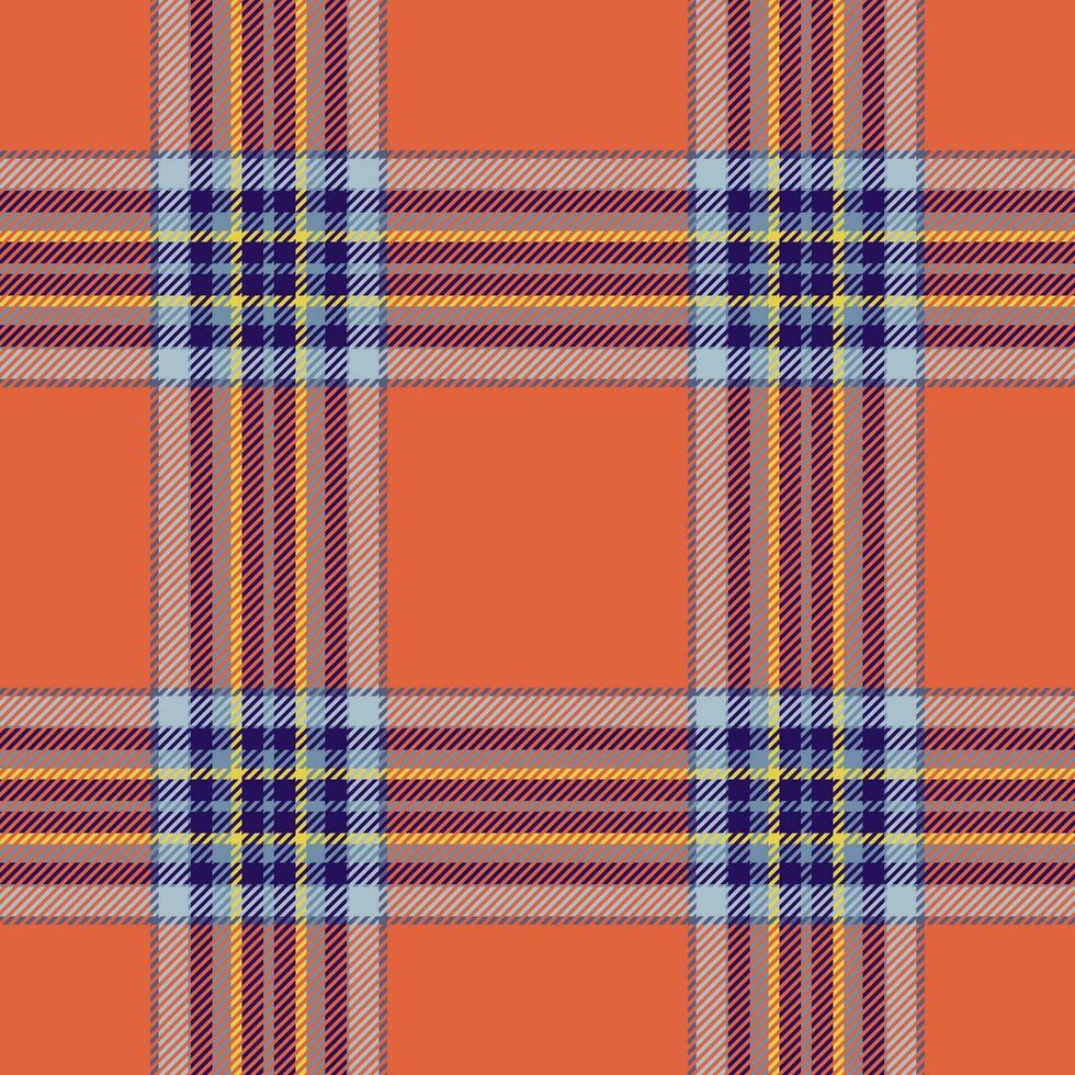 Plaid seamless pattern. Check fabric texture. Vector textile print.