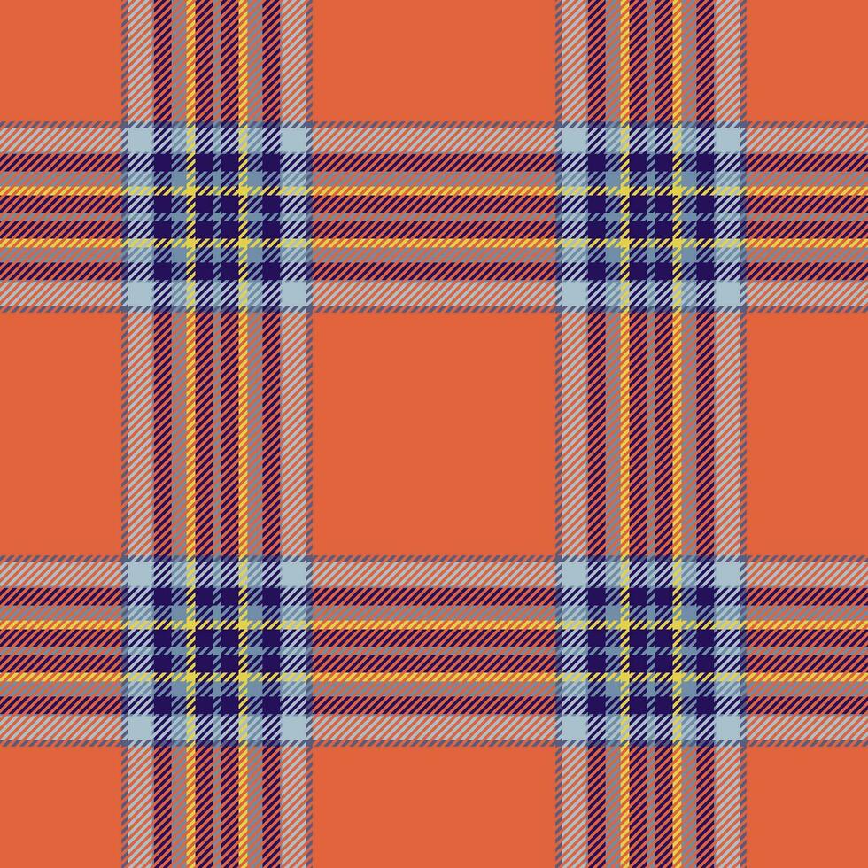 Plaid seamless pattern. Check fabric texture. Vector textile print.