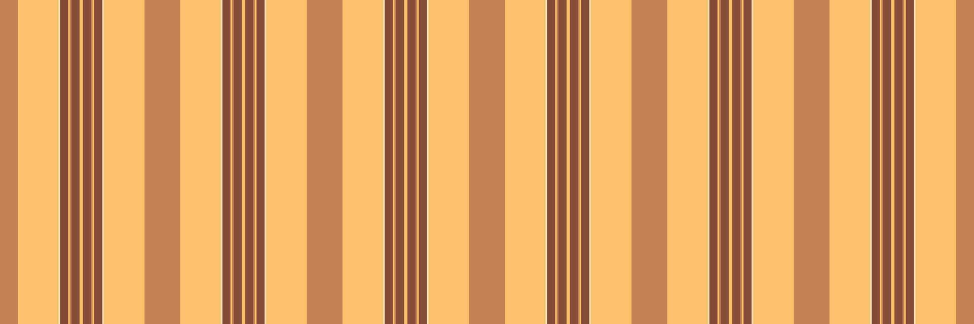 Furniture seamless lines pattern, rectangle fabric stripe vertical. Seasonal textile vector texture background in orange and red colors.