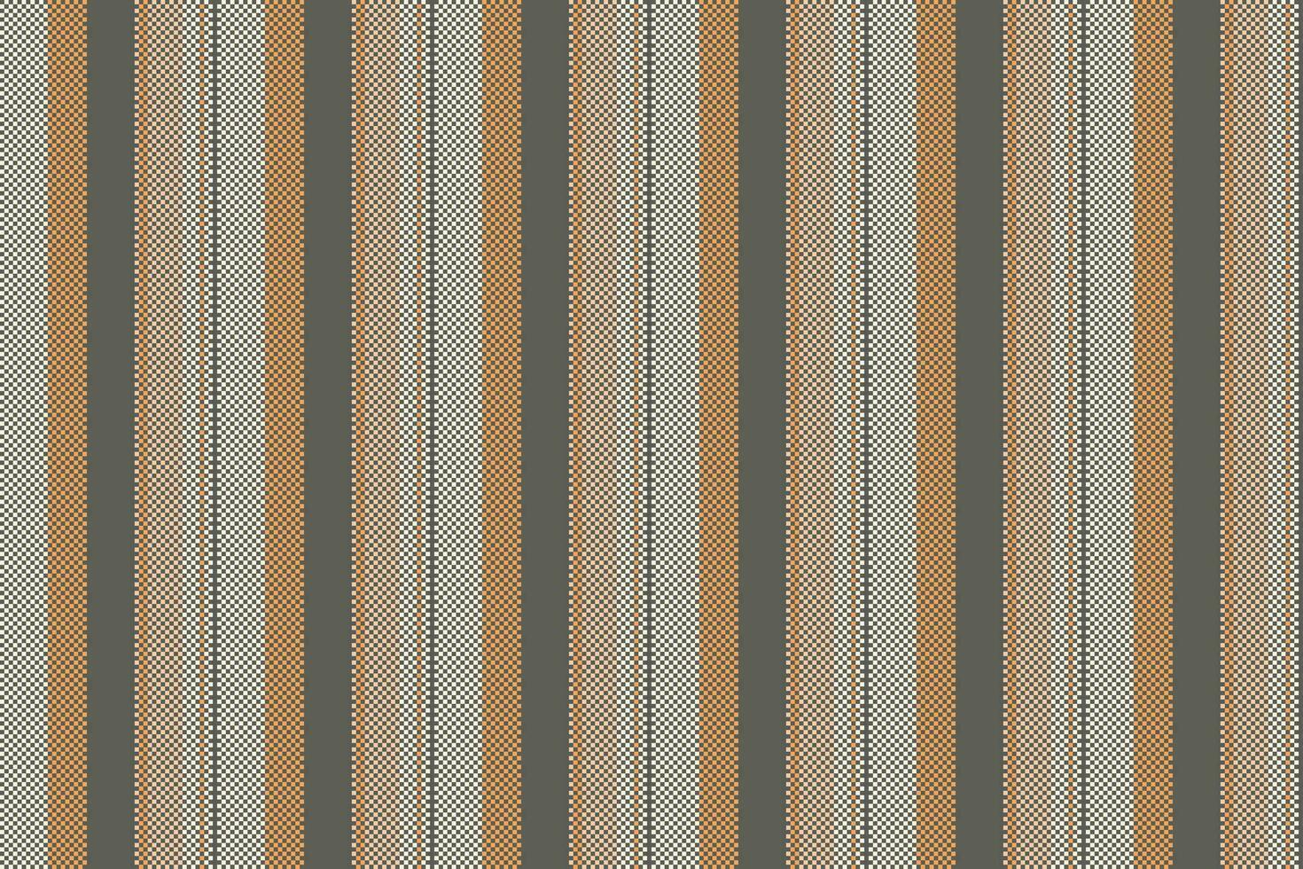 Newborn vector pattern background, repetitive seamless lines vertical. Oktoberfest fabric textile stripe texture in grey and orange colors.