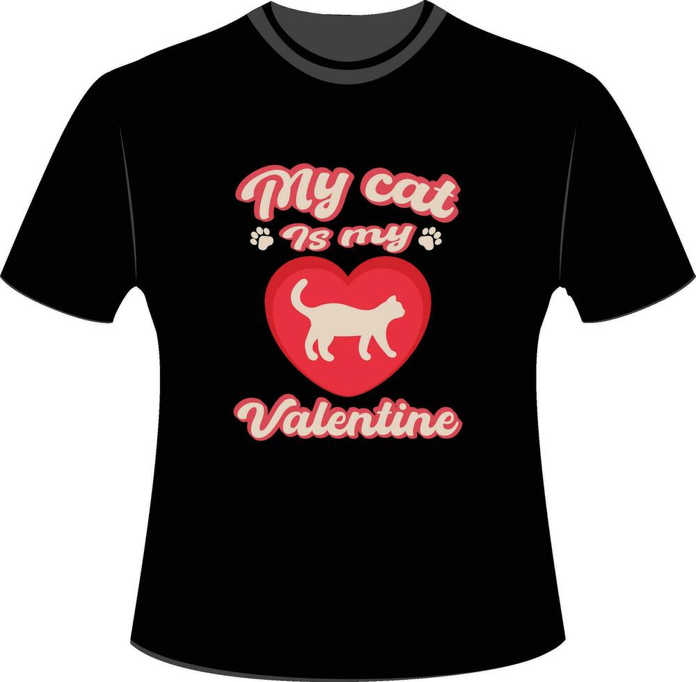 camiseta del día de san valentín vector