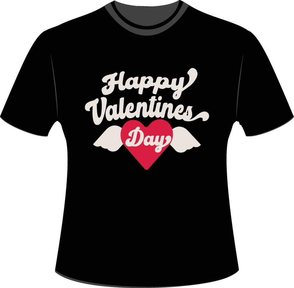 camiseta del día de san valentín vector