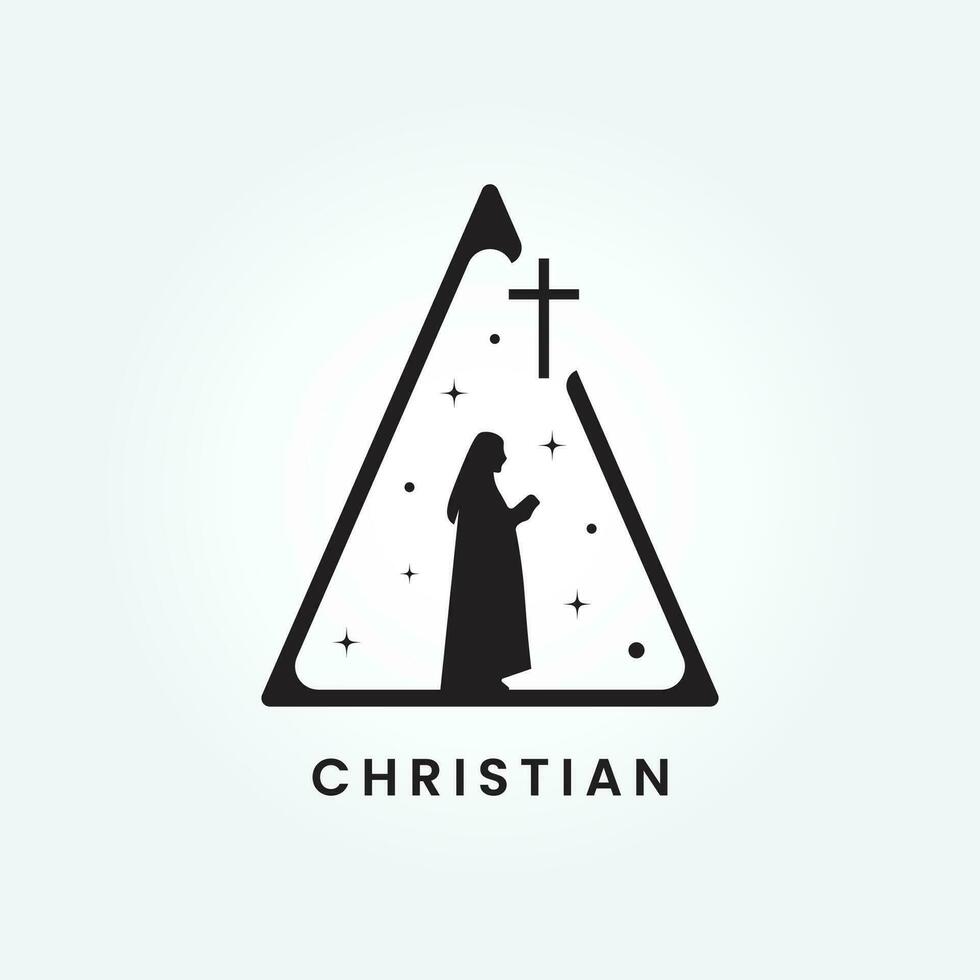 religión cruzar símbolo icono vector ilustración