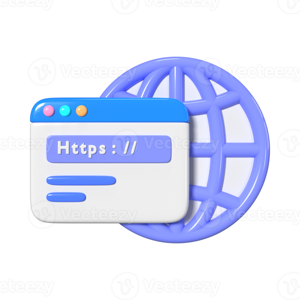 Browser 3D Illustration Icon png