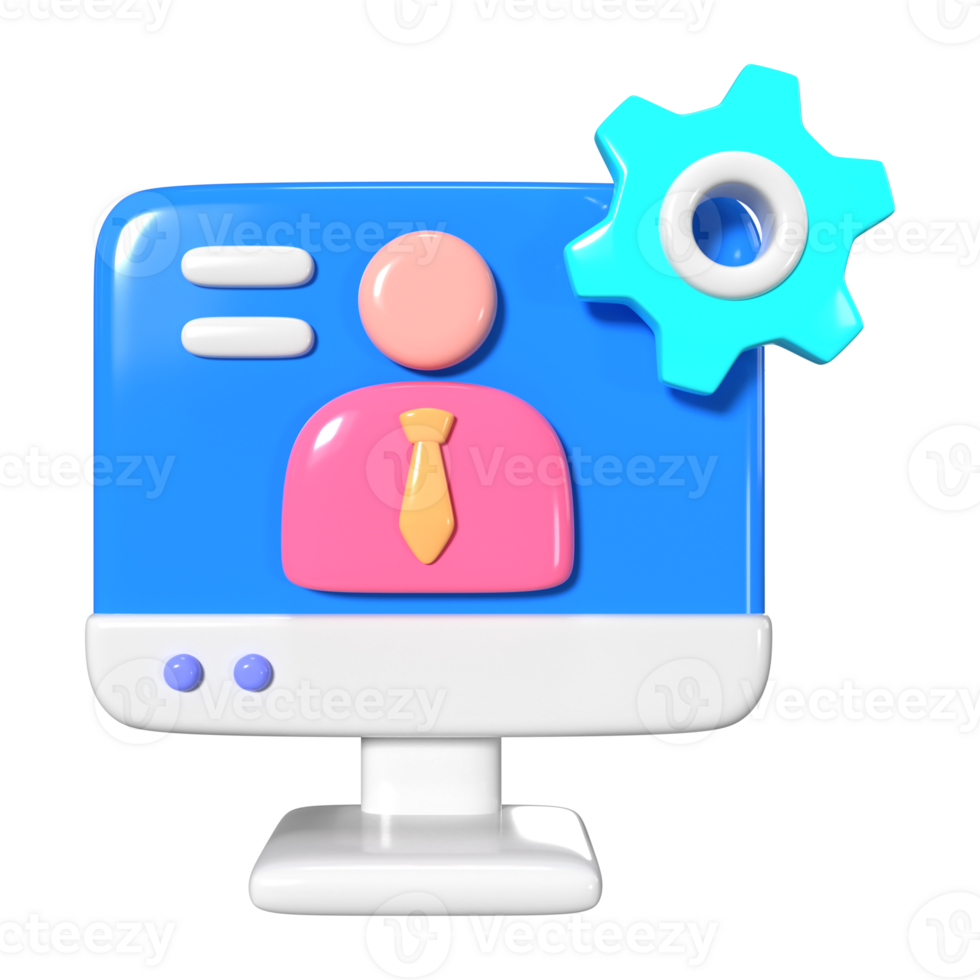 Admin 3D Illustration Icon png