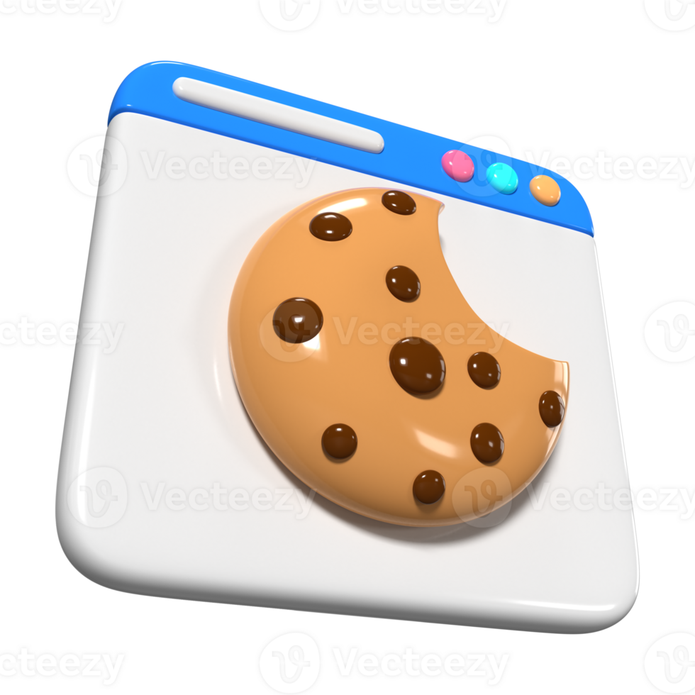 Browser Cookie 3D Illustration Icon png