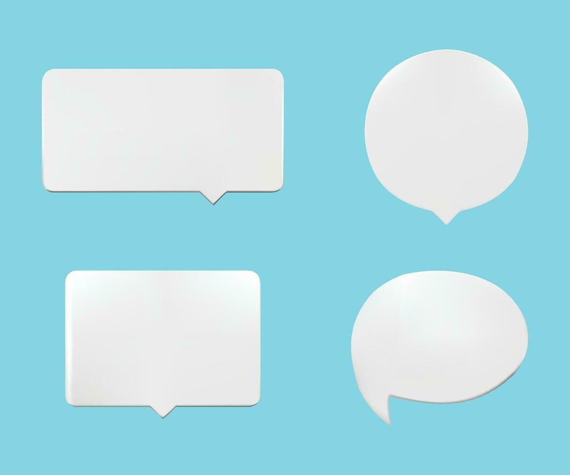 White speech bubble icon set on a purple background vector
