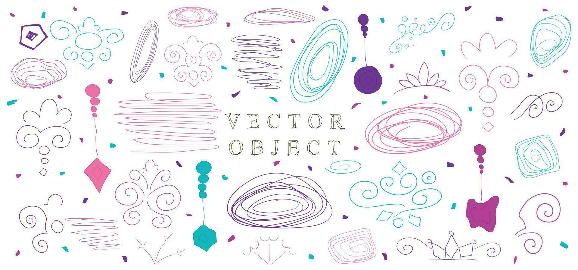 Handmade products. Completely vector and different. This elements that can be used to create any design. Vector brush type object