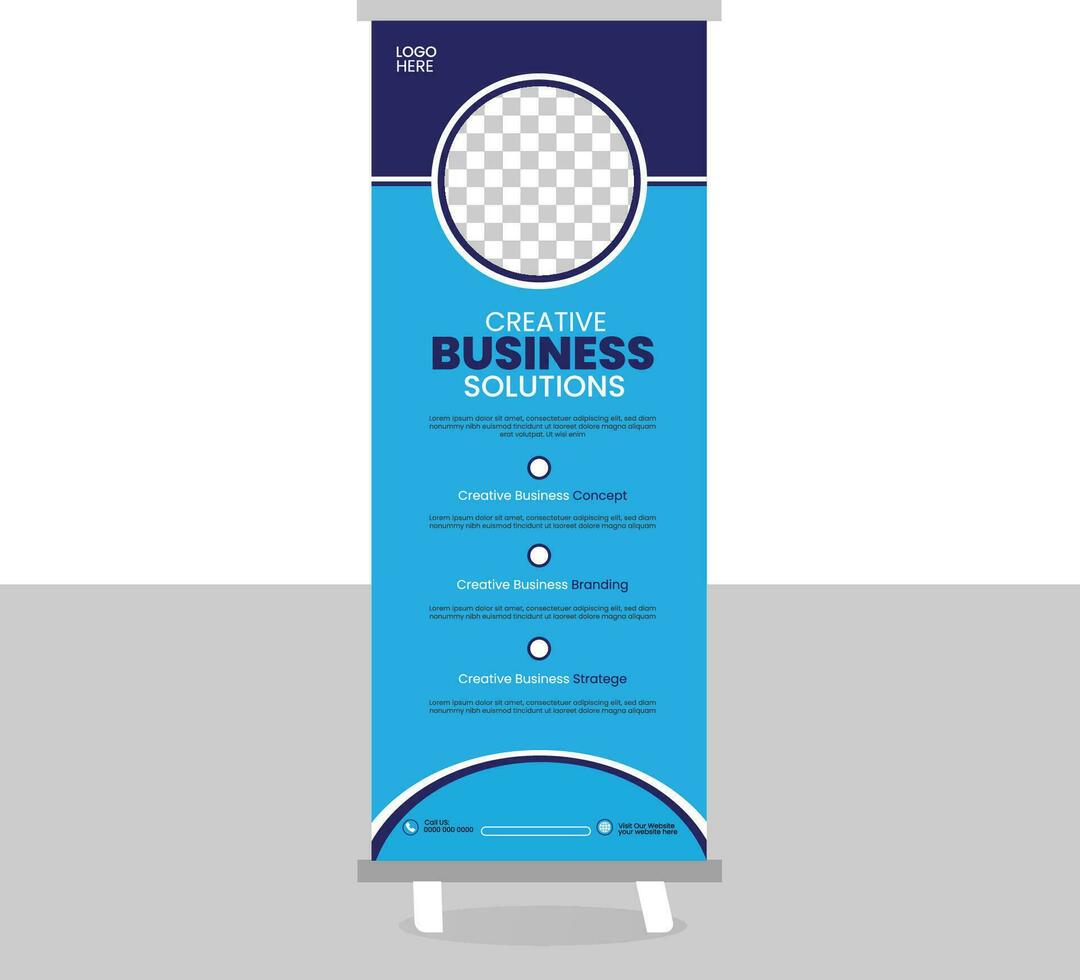 Rollup Banner Template vector