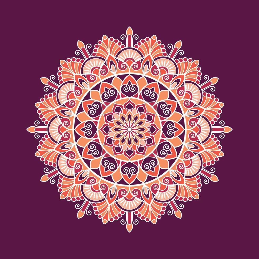 vector luxury ornamental colorful mandala design background