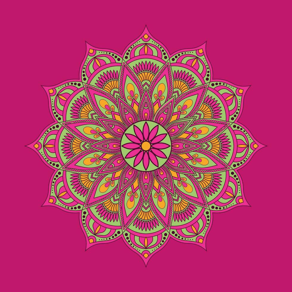 vector luxury ornamental colorful mandala design background