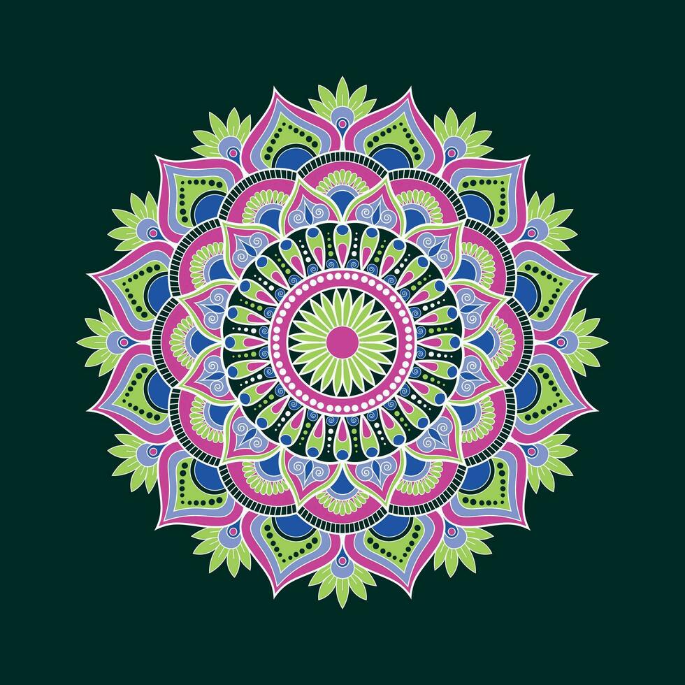 vector luxury ornamental colorful mandala design background