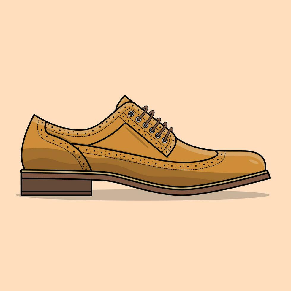 casual trabajo Zapatos modelo en marrón vector