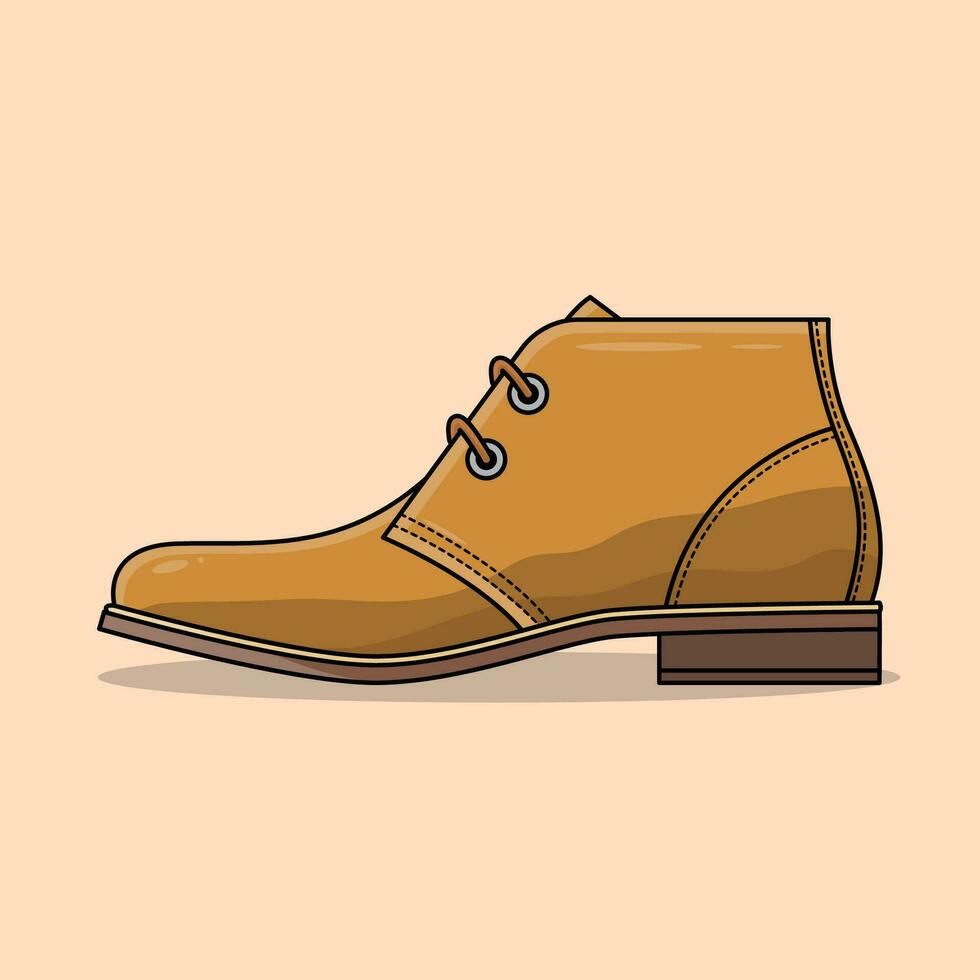 casual trabajo Zapatos alto tobillo en marrón vector