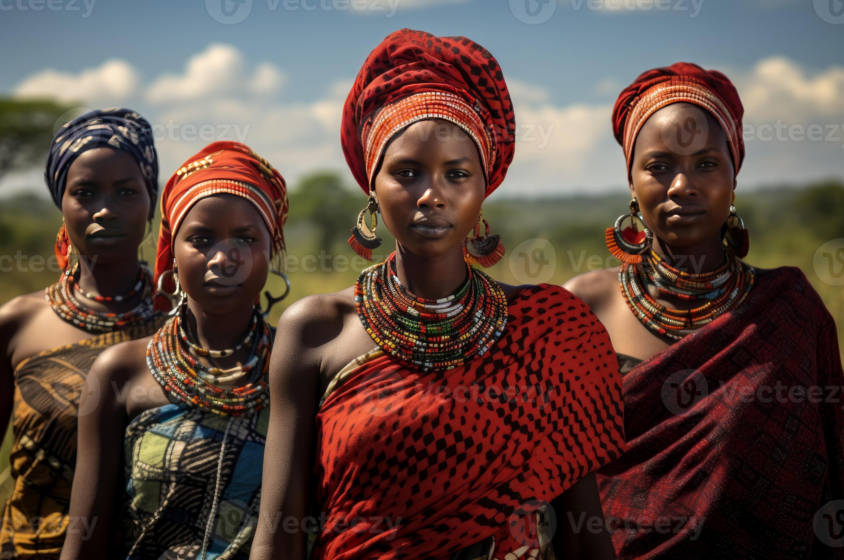 AI generated Colorful African women traditional cloth Generate Ai AI generated Colorful African women traditional cloth Generate Ai