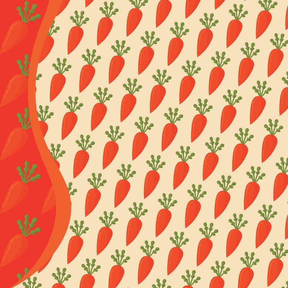 Carrot pattern, background for kitchen fabrics or backgrounds for design, carrot repeat, great for vegan publication background too vector