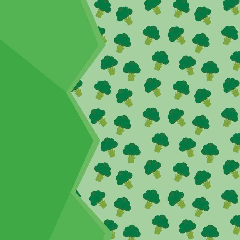 Broccoli pattern, illustration, ideal for design or backgrounds and prints vector