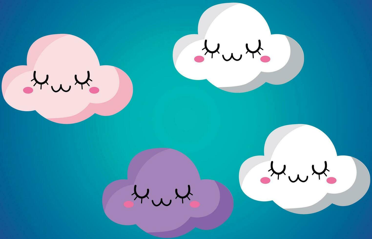 cloud pattern, background in pastel colors, ideal for children's prints or backgrounds vector