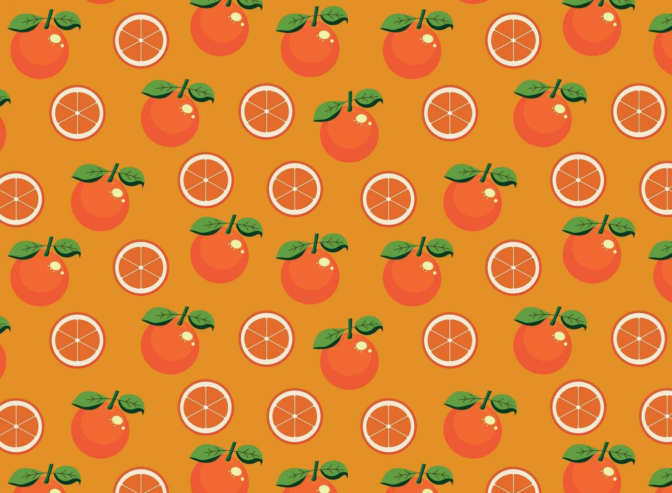 naranja Fruta patrón, ideal para estampado antecedentes, varios vector diseño