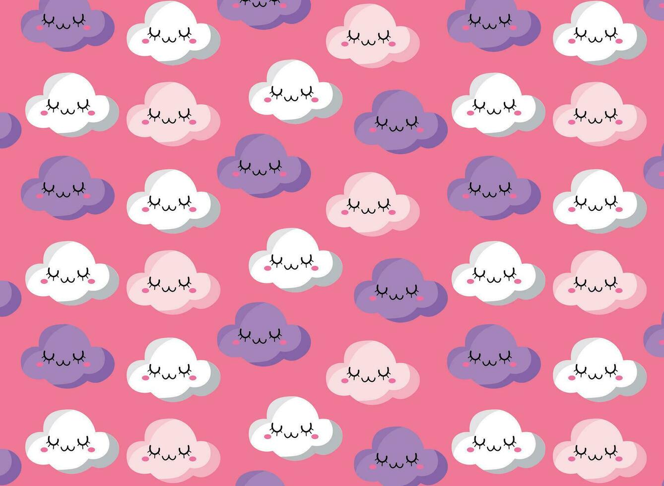cloud pattern, background in pastel colors, ideal for children's prints or backgrounds vector