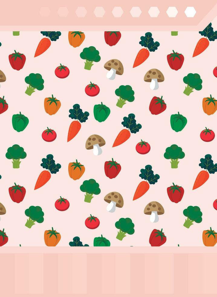 vegetable pattern, background, for design backgrounds, prints and various designs vector