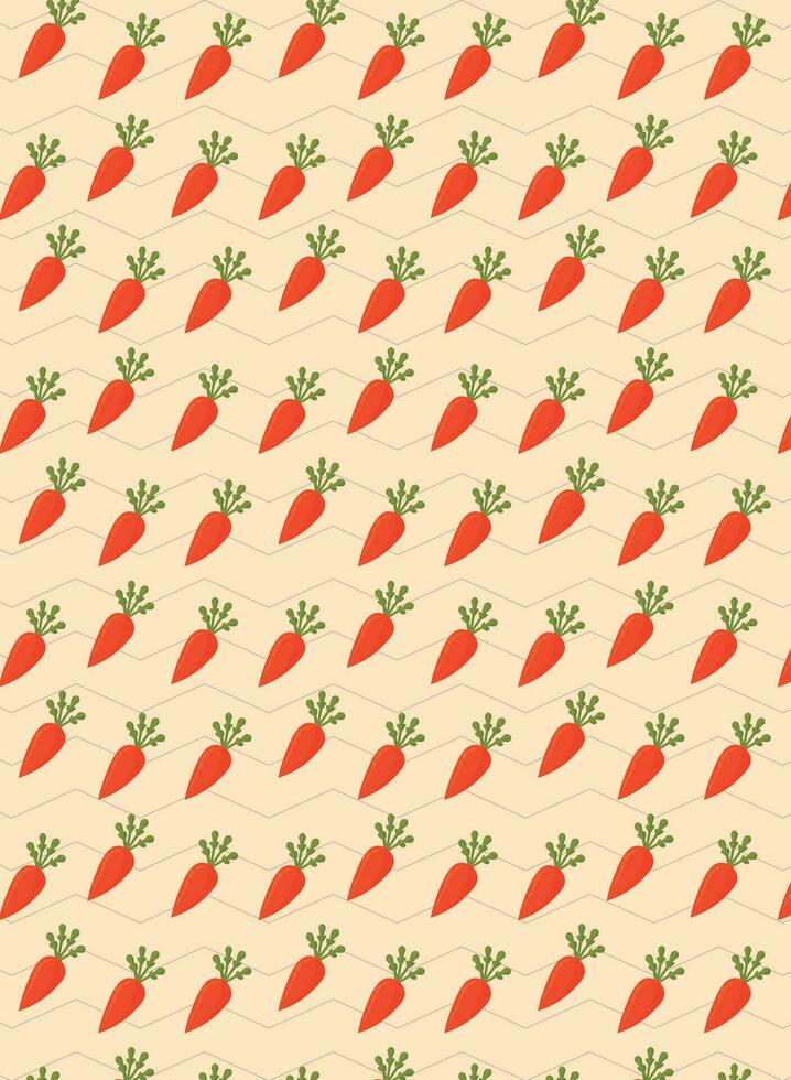 Carrot pattern, background for kitchen fabrics or backgrounds for design, carrot repeat, great for vegan publication background too vector