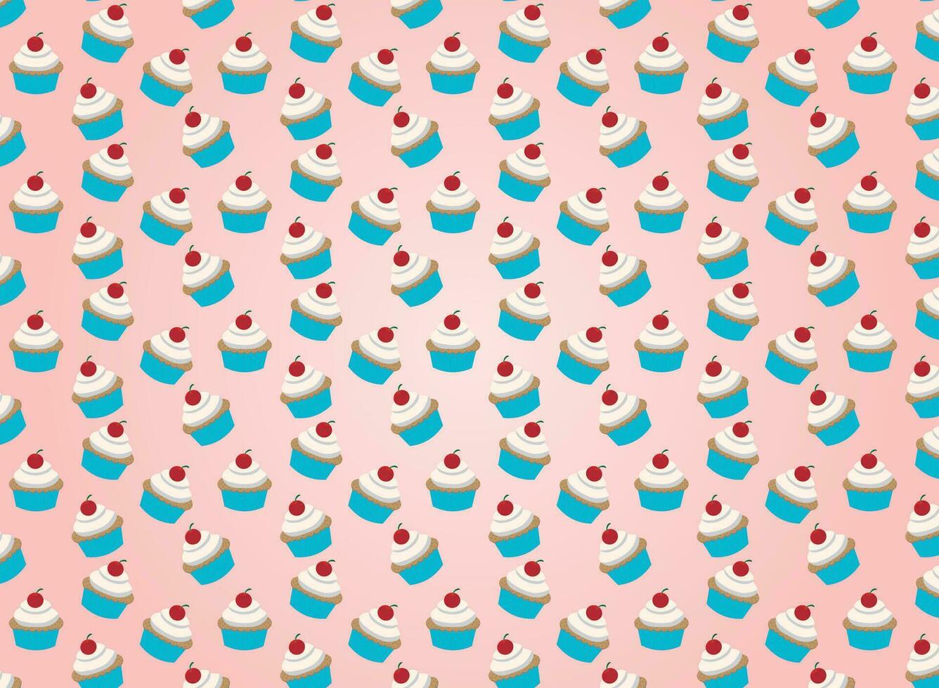 cupcake pattern, ideal for fabrics, food backgrounds, publication backgrounds vector