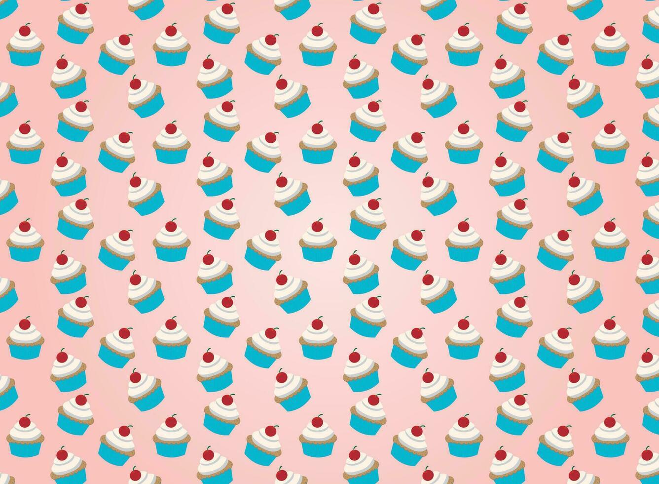 cupcake pattern, ideal for fabrics, food backgrounds, publication backgrounds vector