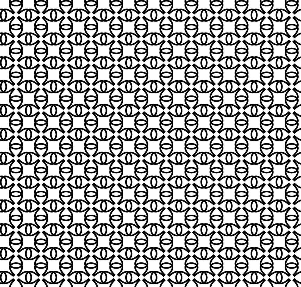 Vector seamless geometric pattern in the form of a black lattice on a white background