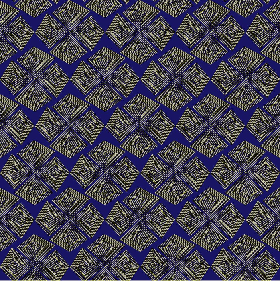 Seamless vector abstract pattern in the form of yellow geometric shapes on a blue background