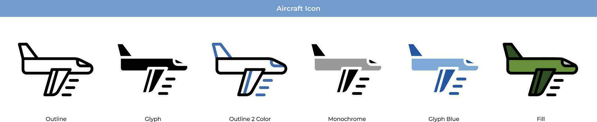 Aircraft Icon Set Vector