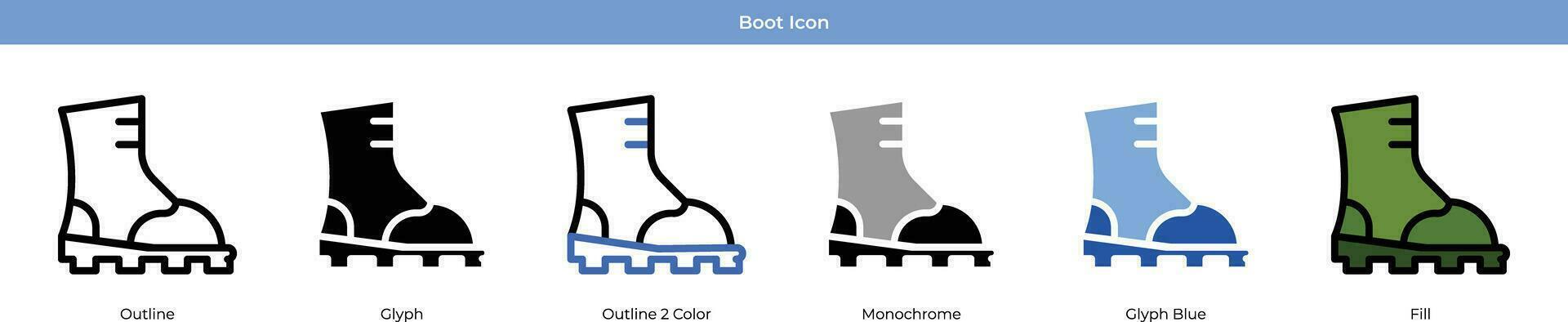 bota icono conjunto vector