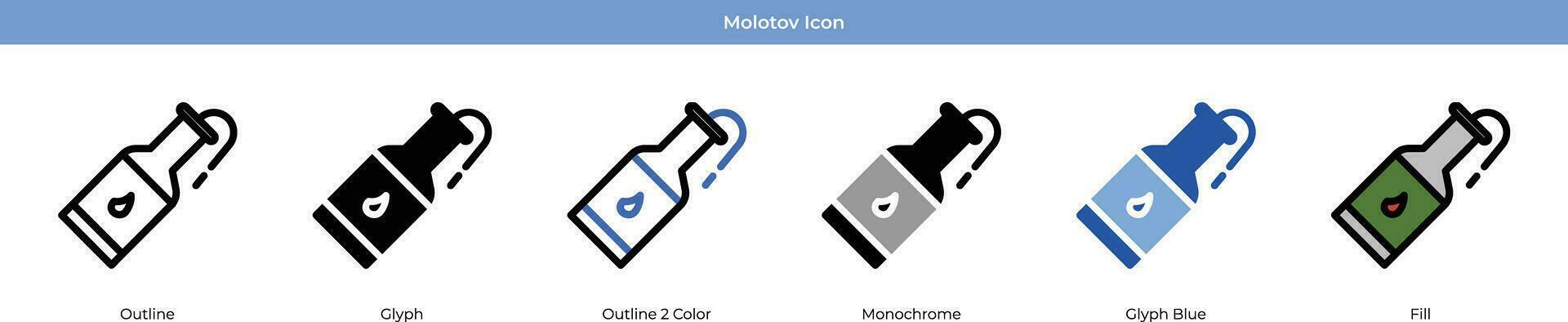 Molotov Icon Set Vector