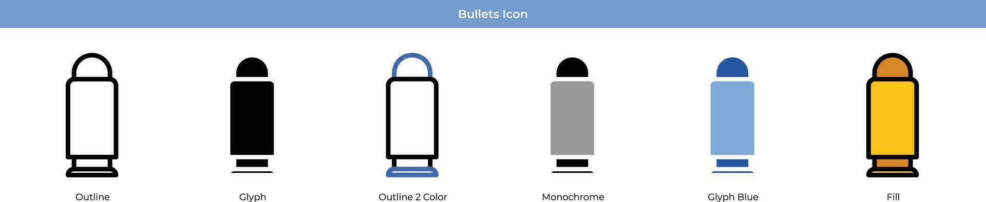 Bullets Icon Set Vector