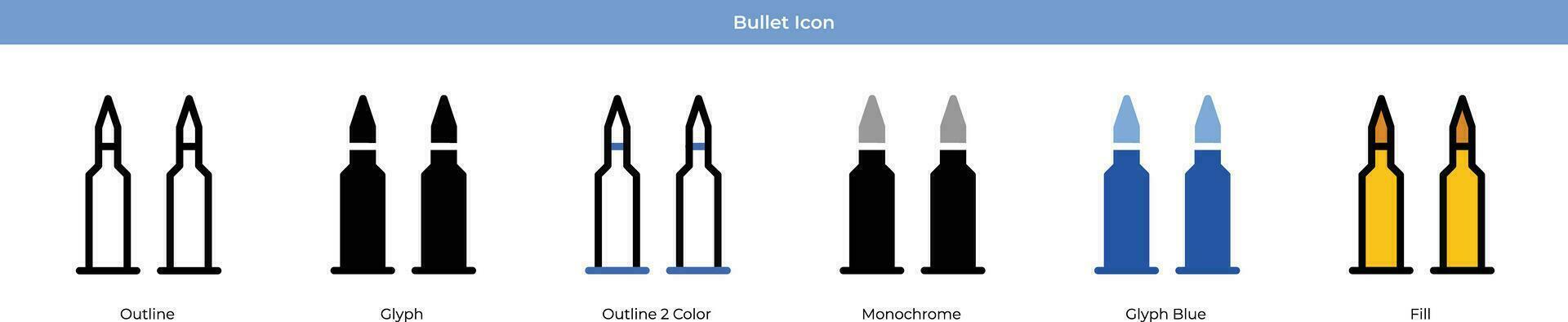 Bullet Icon Set Vector