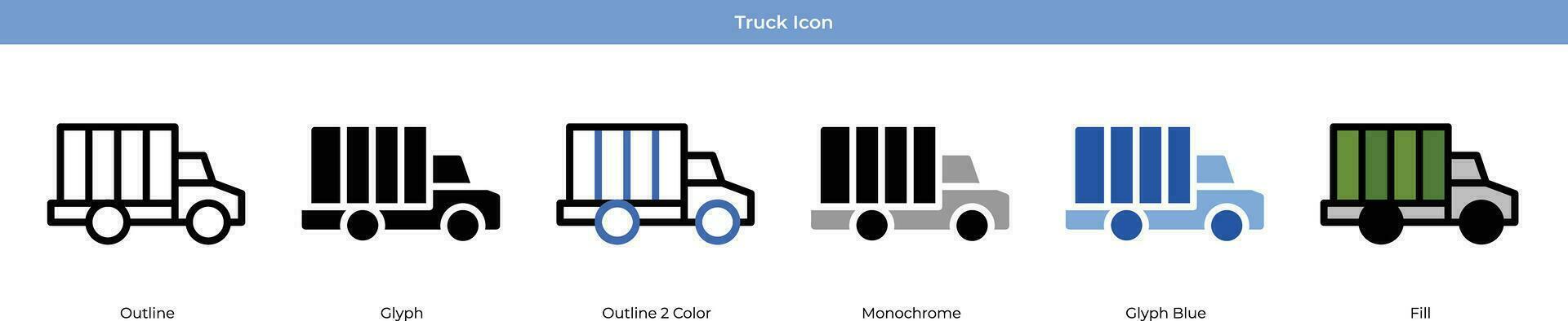 Truck Icon Set Vector