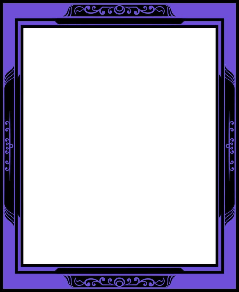 Vector rectangle ornament frame