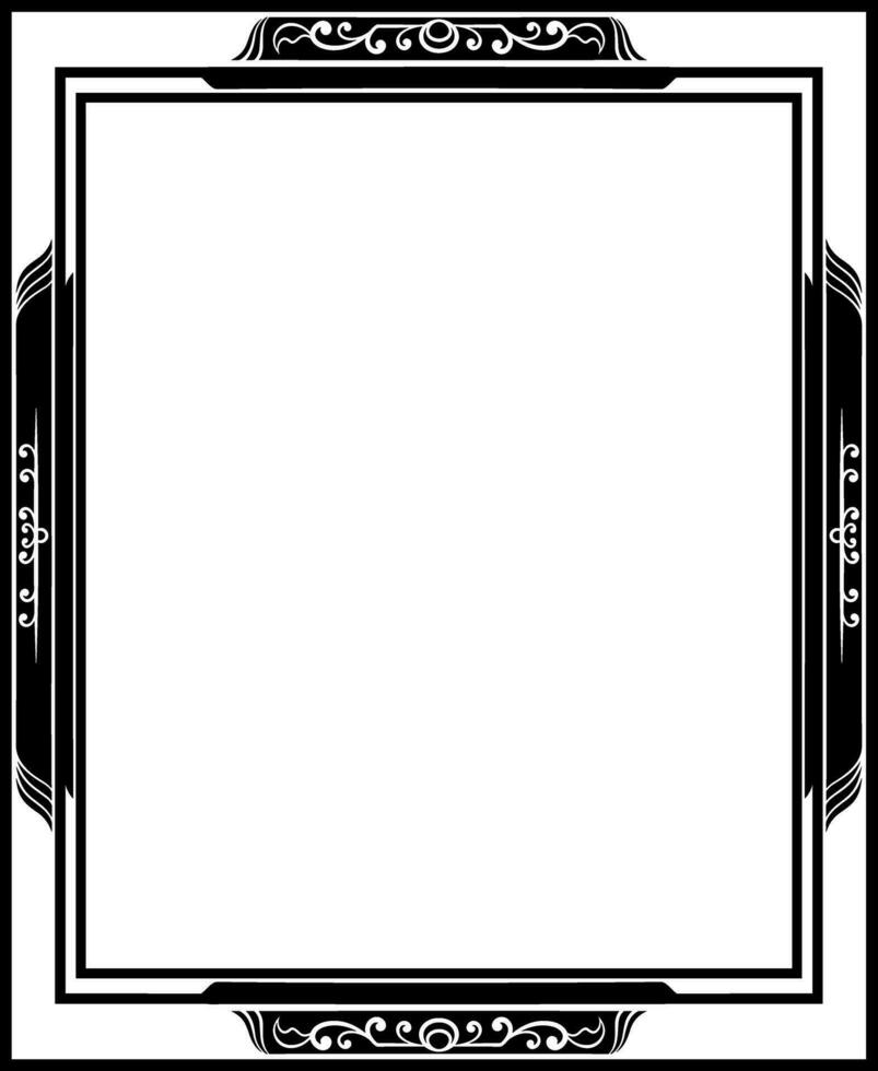 Vector rectangle ornament frame
