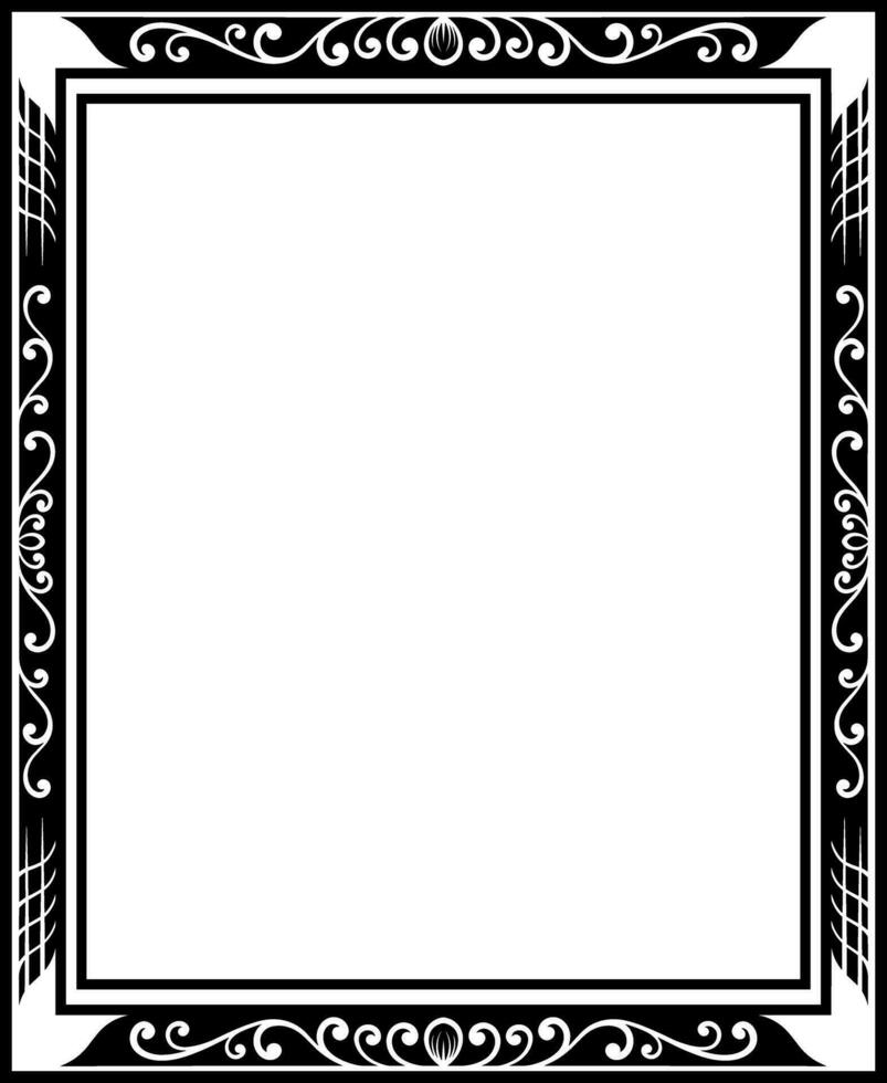 Vector rectangle ornament frame