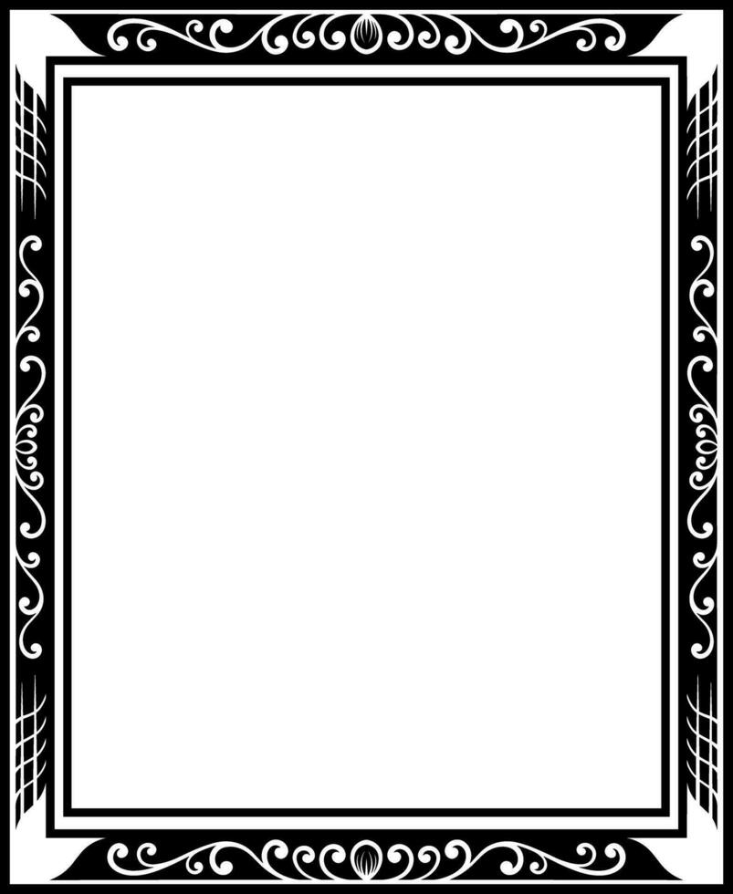 Vector rectangle ornament frame