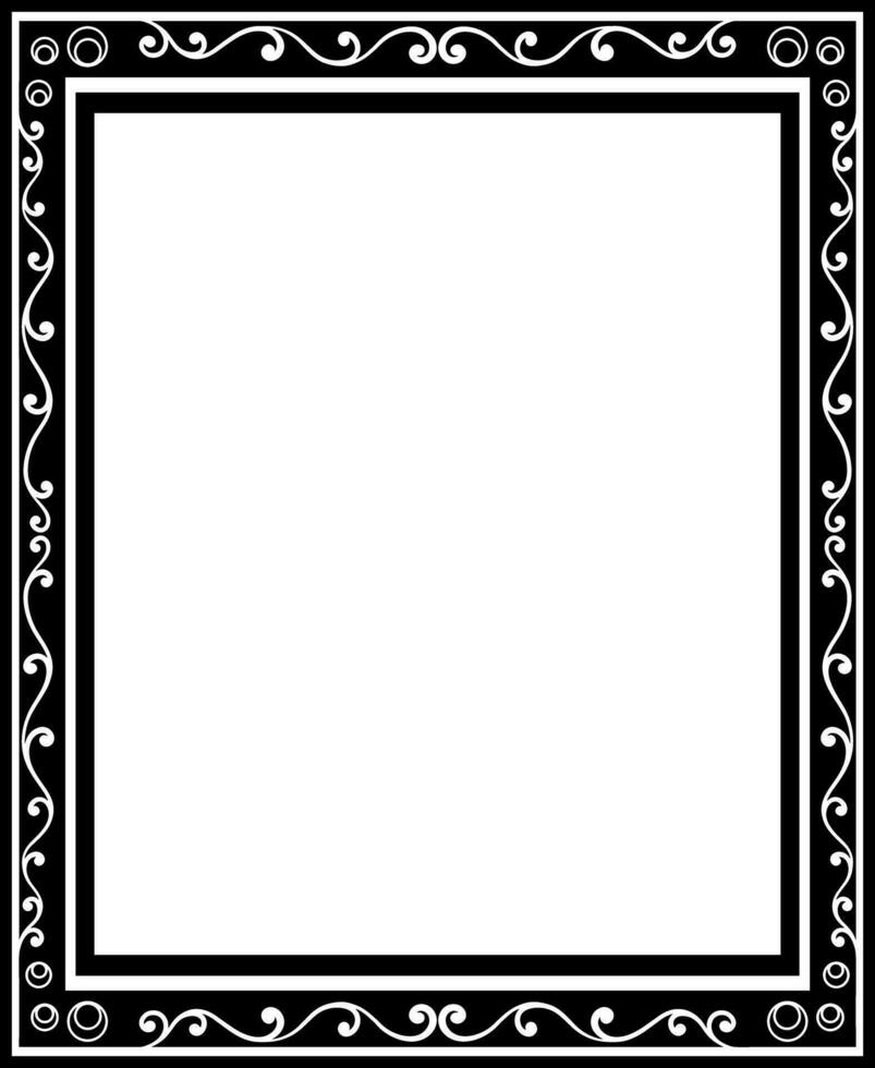 Vector rectangle ornament frame