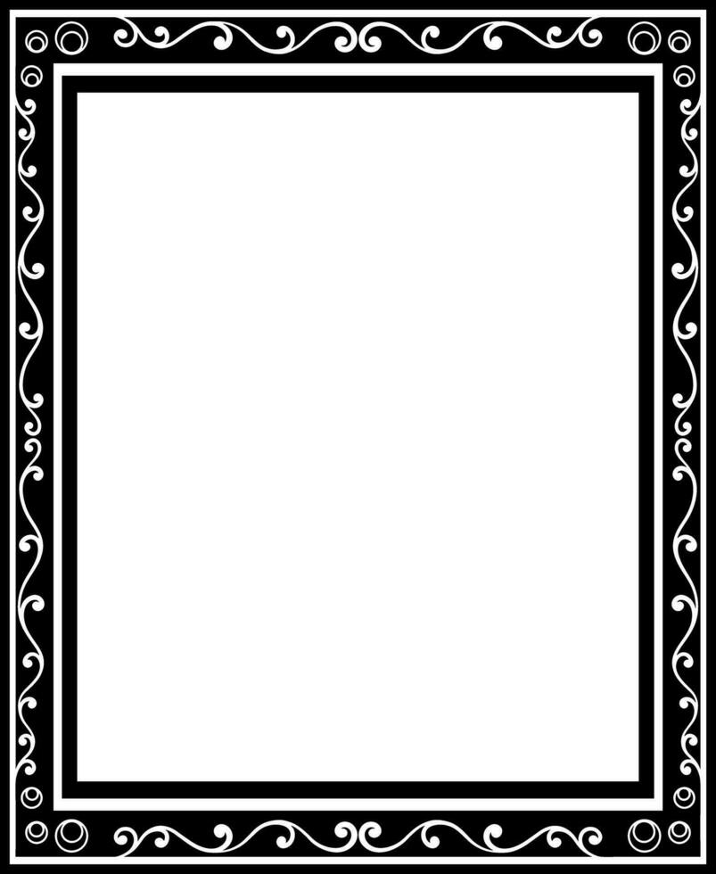 Vector rectangle ornament frame