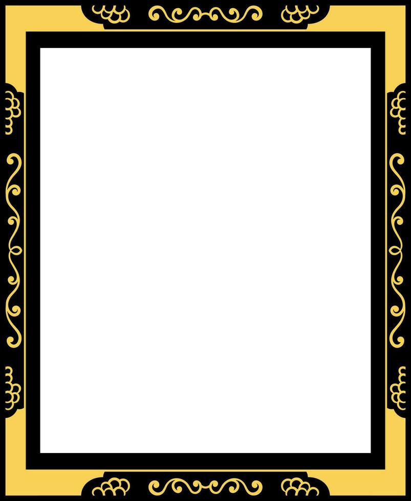 Vector rectangle ornament frame
