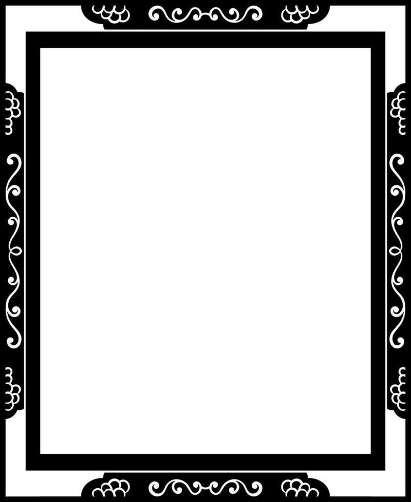 Vector rectangle ornament frame