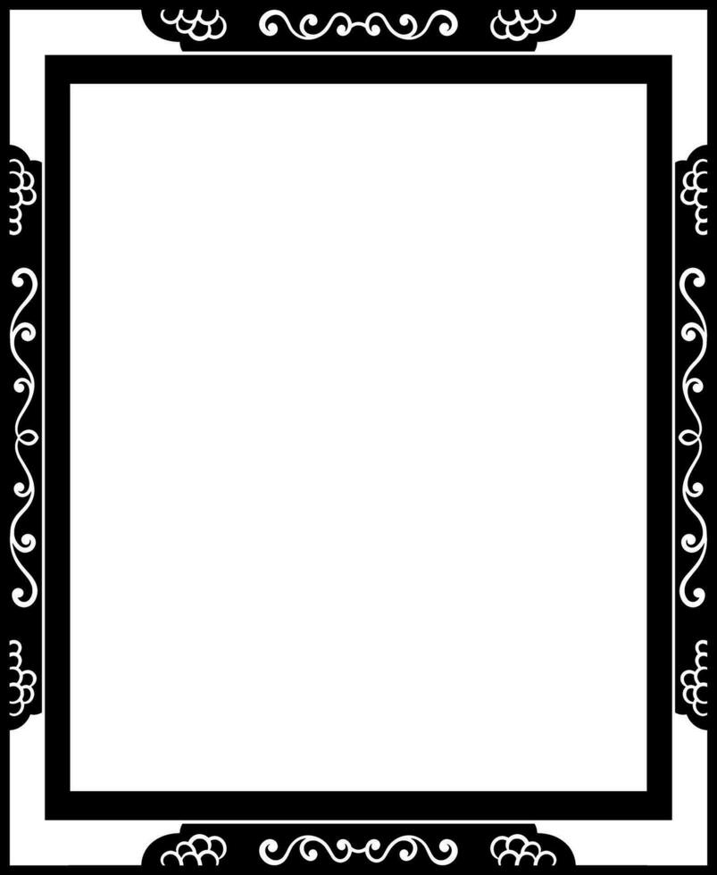 Vector rectangle ornament frame