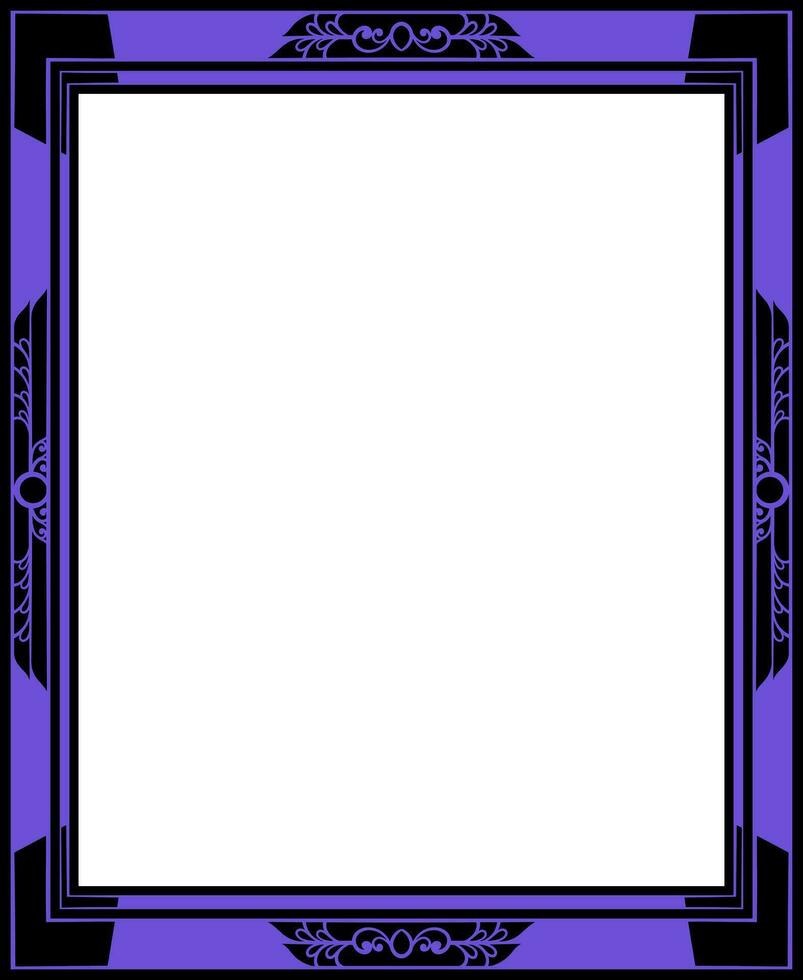 Vector rectangle ornament frame