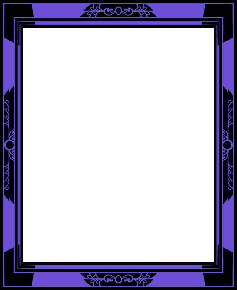 Vector rectangle ornament frame